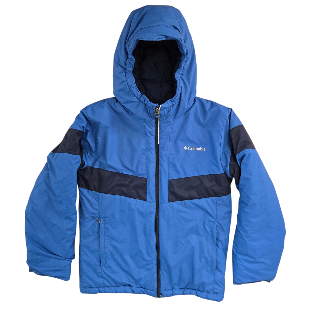 Columbia Lightning Lift II Hooded Jacket Boys Size Large 14/16 Blue Waterproof